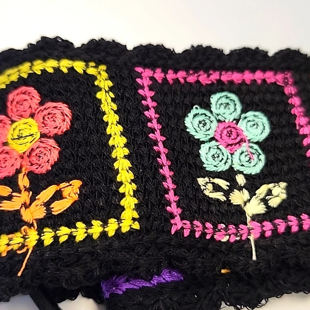 CROCHET  Headband 70s Hippie Style Statement Piece